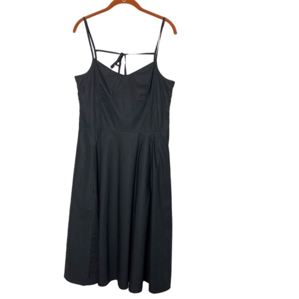 Banana Republic Black Spaghetti Strap Midi Dress